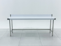 Table de travail simple en acier inoxydable 201/304 à prix abordable, équipement de cuisine commercial robuste, taille personnalisée, avec pare-éclaboussures anti-corrosion