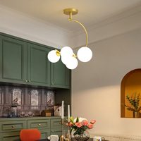 2023 nouveau lustre moderne pour hauts plafonds boule de verre suspendus plafonniers salon Led lustre de luxe lampes suspendues