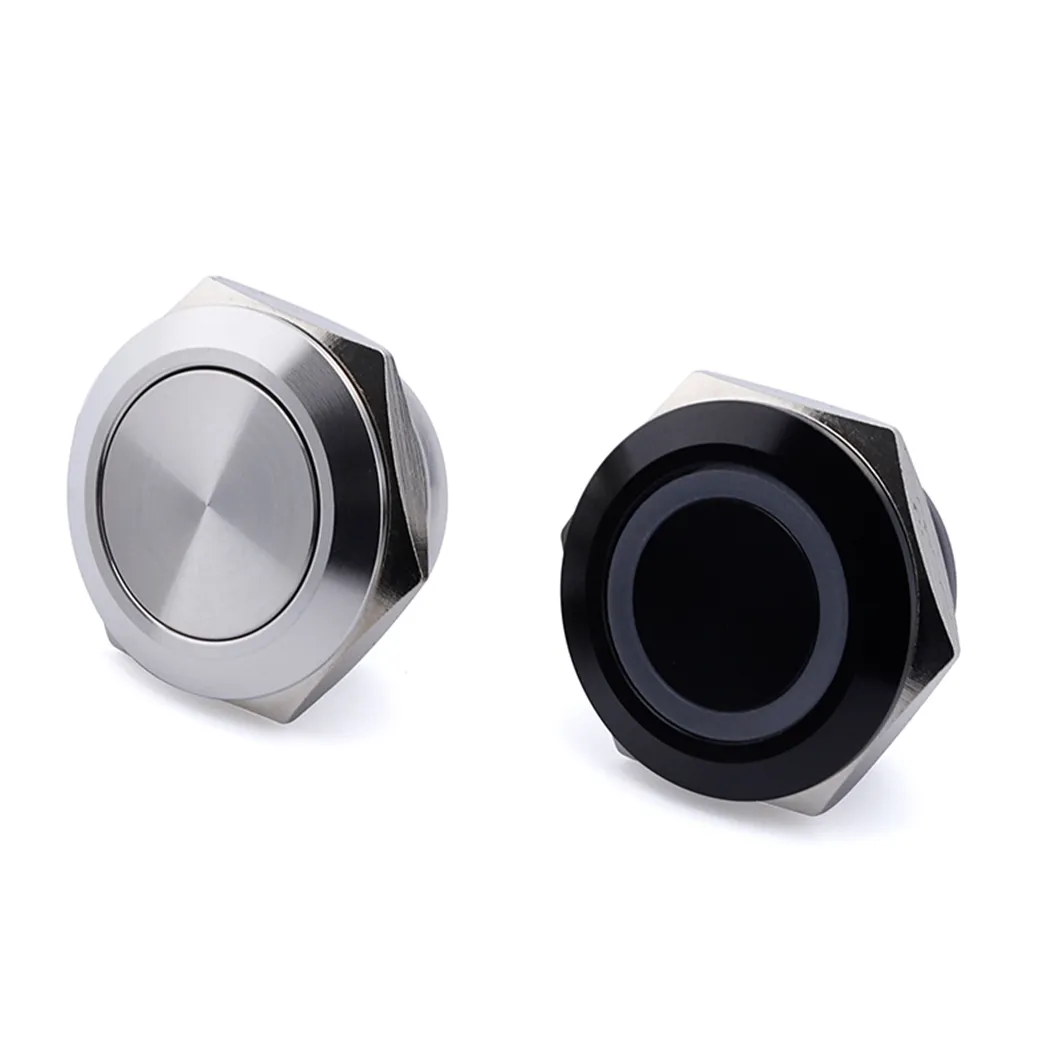 ABILKEEN anahtarı push button 8mm12mm 16mm 19mm 22mm anlık su geçirmez ip67 metal siyah basmalı düğme anahtarı