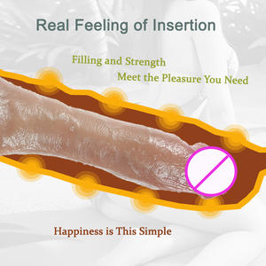 Быстрая доставка, большой дилдо из силикона с настоящей кожей, прочная присоска и прозрачная текстура пениса для женщин и девочек - Product Image 6