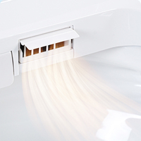 Nouveau design blanc wc sécheur d'air chaud électrique une pièce toilette intelligente siège de toilette couverture salle de bain sièges de toilette intelligents