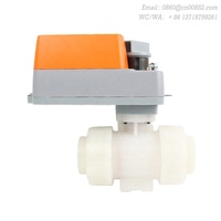 EDAK 4-20mA 0-10V Vannes de commande proportionnelles motorisées à modulation Vanne à boisseau sphérique PVDF 1/2 ''-2'' 2 voies 3 voies Solution acide-base OEM