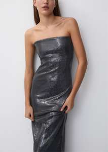 Custom Midi <strong>Dress</strong> Women Shimmering Striped Strapless <strong>Sequin</strong> Design Party <strong>Bodycon</strong> <strong>Sexy</strong> Evening <strong>Dresses</strong> Women - Product Image 2