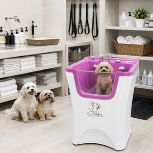 Estación de lavado ergonómica elevada para mascotas con salida rápida, bañera para perreras que reduce la fatiga - Product Image 1