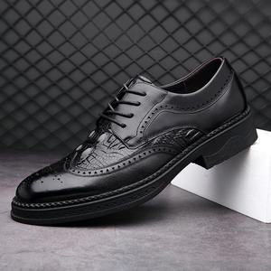Chaussures habillées en cuir pour hommes, nouvelle collection 2026, chaussures Oxford en cuir texturé tendance - Product Image 1