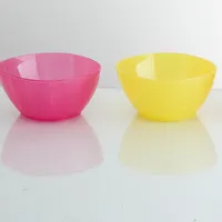 Kích Thước Tùy Chỉnh Thiết Kế Đơn Giản Màu Sắc Rắn Đầy Màu Sắc Nhựa Dã Ngoại Bowl Mini Nhựa Lưu Trữ Bowls Set