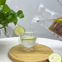 Mug en verre borosilicate à double paroi de 80 ml, haute transparence, écologique, logo personnalisé, café/thé/bière, sain, durable