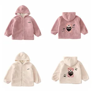 winter mommy and me Embroidery outfits baby boy family matching clothes mom and daughter matching outfits fleece hoodies jacket
