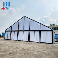 Tente de réception en alliage d'aluminium africain à toit transparent pour services de restauration, tente de réception extérieure transparente