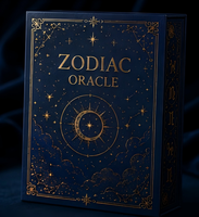 Offre Spéciale : Impression Personnalisée de Cartes de Tarot et de Jeux d'Oracle avec Livret – Les Douze Signes du Zodiaque, Bordure Métallisée, Journal