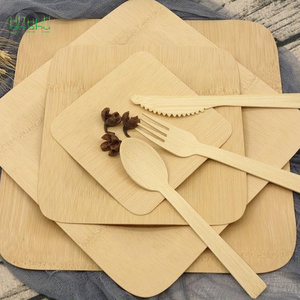 أطباق قابلة للاستعمال مرة واحدة من أوراق الخيزران والنخيل 8 بوصة وصديقة للصنبع قابلة للتحلل الحيوي وقابلة للتحلل للحفلات - Product Image 5