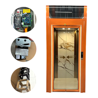 Ascenseur domestique sans engrenages en acier inoxydable, taille personnalisée avec porte coulissante, installation facile pour maison privée