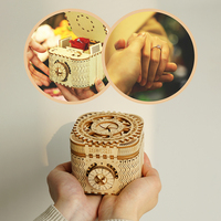 CPC-zertifiziertes Robotime Rokr Geschenkset LK502 Schatzkiste Puzzle 3D Diy Handmade Assembled Holz puzzle