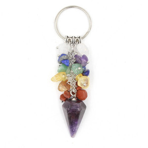CrystalHola - Llavero de Cristal Natural con Rayas de Arcoíris, Joyería de Cristal para Decoración de Halloween, Venta al por Mayor - Product Image 4