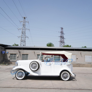 Voiture électrique vintage blanche, style rétro, homologuée CE, directement de l'usine, chariot de tourisme classique - Product Image 3