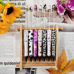 Nuevo diseño Charms personalizado colorido plástico transferencia diseñador cuentas impresas Beadable bolígrafos para bolígrafos - Product Image 4