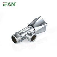 IFAN Factory OEM ODM Vanne d'angle à noyau en laiton, 2 ou 3 voies, tous styles, 1/2 pouce