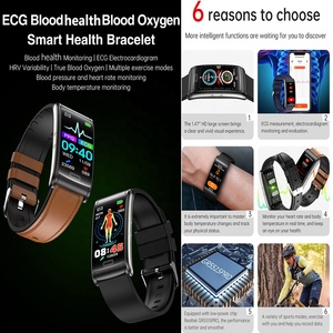 Reloj inteligente de temperatura ECG PPG HRV, frecuencia cardíaca, presión arterial, oxígeno en la sangre, control de la salud respiratoria, banda de reloj inteligente - Product Image 5