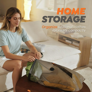 ถุงซีลสูญญากาศ PE แบบ 10 ชิ้น พร้อมปั๊มลมไฟฟ้าและปั๊มมือ ความจุ 200 มล. สำหรับจัดเก็บเสื้อผ้า กระเป๋าเดินทาง ของใช้สำหรับการเดินทางและการย้ายบ้าน - Product Image 4