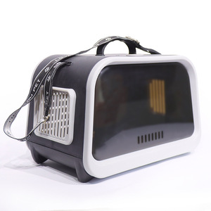 Kandang Hewan Peliharaan Lipat Portabel Tahan Air yang Disetujui Maskapai Penerbangan untuk Hewan Kecil, Plastik Kokoh Kapasitas Besar, Model Selempang - Product Image 6