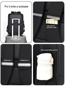 17.3 Inch New Unisex Business Travel <b>Laptop</b> <b>Backpack</b> Large Capacity Waterproof Zipper Closure Shockproof Airbag Protect - Product Image 6