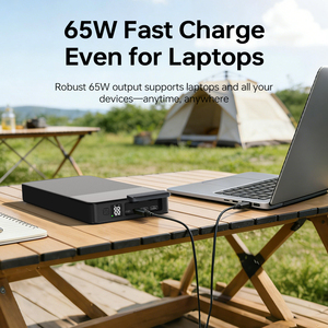 Banque d'alimentation à charge rapide PD 65W 100000mAh Chargeur portable pour ordinateur portable Batterie externe avec écran LED pour ordinateur portable tablette - Product Image 2
