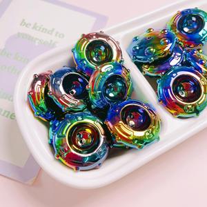 Cuentas UFO de Color Sólido con Recubrimiento UV de Alta Calidad, Base Pintada a Mano, Material para Accesorios de Cadena para Teléfono y Llavero DIY - Product Image 3