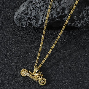 <span class=keywords><strong>Collier</strong></span> court unisexe vintage style motard, accessoire tendance pour homme et femme, nouvelle collection transfrontalière Europe-États-Unis - Product Image 3