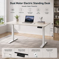 Bureau de travail ergonomique à double moteur ED9, capacité de 242 lb, levage rapide à 30 m/s, bureau électrique réglable en hauteur, bureau debout réglable