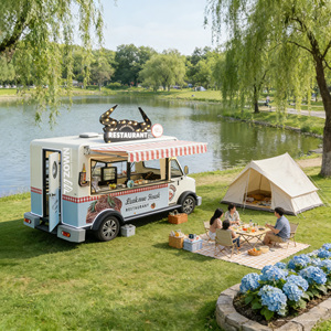 Electric Mobile Food Truck, Simple Operation Multifunctional Cart, Ideal for <b>Small</b> Business Startup and Temporary Catering - Product Image 1