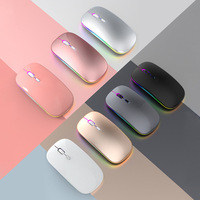 X509 Mouse nirkabel Led harga produsen Mouse nirkabel isi ulang ergonomis senyap untuk Laptop/pc