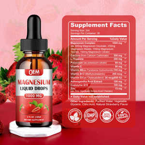 Biochealth GMP Halal OEM magnesio glicinato liquido gocce Private Label integratore per adulti muscolo nervoso calma rilassare - Product Image 4