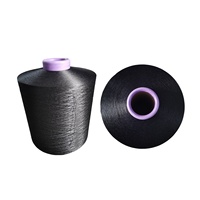 100% Polyester texturé DTY 150/48 SD DOPE teint noir NIM SIM he fil AA Grade et A Grade