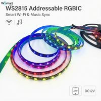 Cinta de luz flexible multicolor WS2815 direccionable, tiras de luces LED RGB inteligentes programables WS2811 WS2812b para decoración