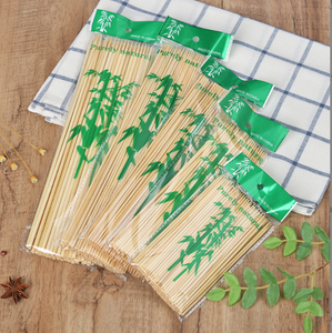 Pau de bambu giratório 4 polegadas, pau de madeira longo 8 "padrão de exportação de billa para churrascos e grelhas naturais