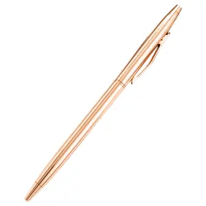 베스트 셀러 클래식 슬림 금속 펜 럭셔리 트위스트 다채로운 실버 골든 0.7mm 로고 새겨진 볼 포인트 펜