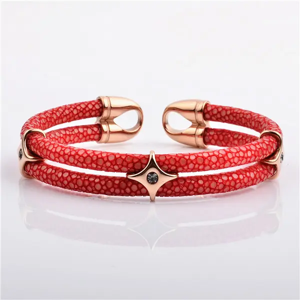 Pulseira feminina de luxo stingray, joia de alta qualidade