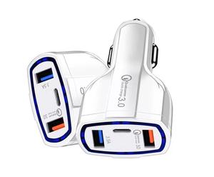 شاحن سيارة PD بالجملة متعدد المنافذ مع منفذين USB ومنفذ Type-C، محول PD للشحن السريع للهواتف المحمولة في السيارة - Product Image 5