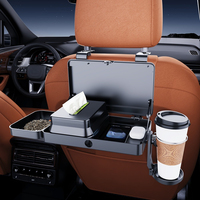 Organisateur de siège arrière de voiture pliable en ABS, porte-gobelet portable, boîte à mouchoirs, universel pour l'intérieur de la voiture