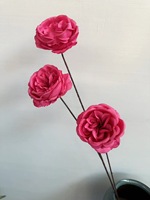 Neuheiten Handgefertigte Realistische Künstliche Blumen Drei Austin-Rosen Echt Aussehender Blumenstrauß Seiden-Modern-Weihnachtsblumen