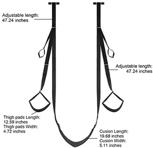 BDSM Sex Door Swing avec siège, Kit de Bondage d'esclave Sexy pour Couples adultes avec sangles réglables, balançoire d'amour rotative à 360 degrés - Product Image 2
