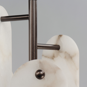 Moderne Schwarze <span class=keywords><strong>Veko</strong></span> Alabaster Barleuchte Messing Alabaster Langer Kronleuchter Hängelampe für Esszimmer Küche - Product Image 6