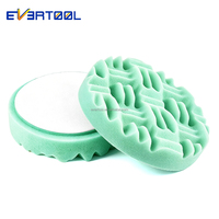 EVERTOOL Tampon de polissage métallique vert pour l'entretien automobile, tampon de polissage en mousse pour verre, tampon de polissage rotatif, tampon de lustrage, éliminateur de rayures pour voiture