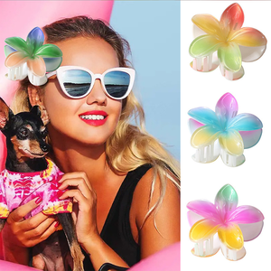 مشابك شعر هاواي بلوميريا بالجملة، إكسسوارات شعر خفيفة الوزن للعطلات - Product Image 4