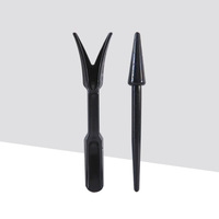 Ensemble d'outils de jardinage miniatures pour plantes succulentes, mini-plantoir noir pour plantes succulentes, outil de repiquage pour plantes miniatures, outil pour bonsaï
