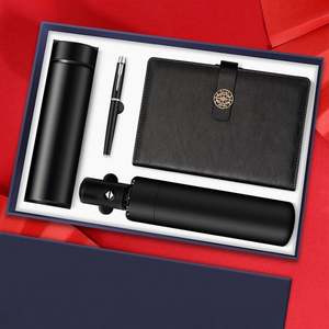 Cadeau promotionnel Affichage de la température, bouteille d'eau isolée sous vide Clé USB pour ordinateur portable et ensemble de stylos Logo personnalisé/ - Product Image 4