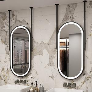 <span class=keywords><strong>Miroir</strong></span> <span class=keywords><strong>LED</strong></span> intelligent <span class=keywords><strong>pour</strong></span> <span class=keywords><strong>salle</strong></span> <span class=keywords><strong>de</strong></span> <span class=keywords><strong>bain</strong></span>, <span class=keywords><strong>miroir</strong></span> ovale suspendu au plafond <span class=keywords><strong>pour</strong></span> hôtel, maquillage B & B, décoration <span class=keywords><strong>de</strong></span> <span class=keywords><strong>salle</strong></span> <span class=keywords><strong>de</strong></span> <span class=keywords><strong>bain</strong></span> - Product Image 2