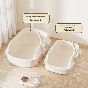 Geschlossene Halb-Geschlossene Extra Große Schnell zu Reinigende Anti-Spritz Anti-Geruch Katzentoilette aus PP-Material Kätzchenfreundlich - Product Image 5