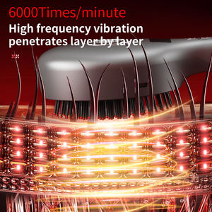 Peine Eléctrico Profesional con Logotipo Personalizado para Masaje Capilar, con Vibración USB, Terapia de Luz Roja, Cuidado del Cuero Cabelludo, Masajeador de Cabeza Musical - Product Image 3