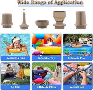 Pompe à air électrique portable mini rechargeable pour dégonfler les piscines gonflables, les matelas pneumatiques, les bateaux, les piscines - Product Image 5